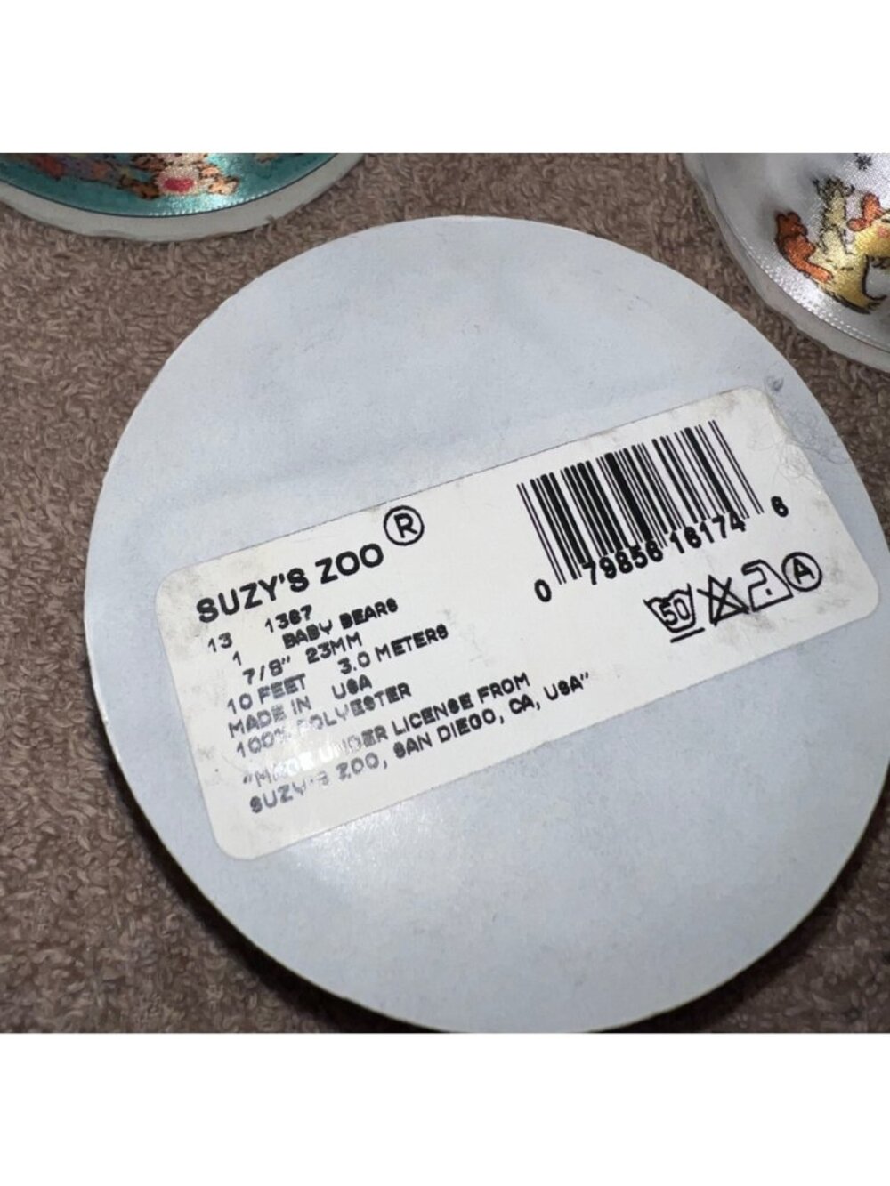 Suzys Zoo Decorative Ribbons Baby Animal Designs 10 Ft Each USA Made Crafting - Picture 4 of 9